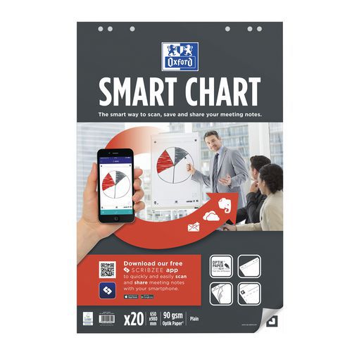 Papierblok effen Oxford Smartchart  - voor borden en flipovers