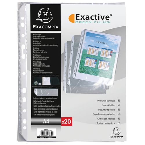 Showtas 20 st. Exactive® geperf. glad pp 5,5/100 Exacompta