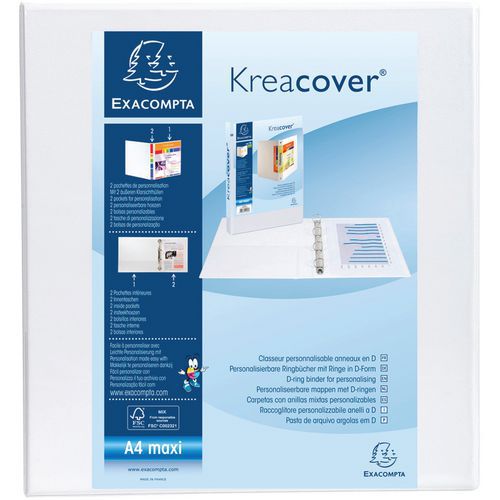 Ringmap kreacover® pp 4 d-ringen 60mm A4 maxi - Exacompta