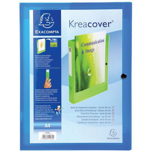 Archiefdoos kreacover 5 st. chromaline pp 7/10 rug 40mm A4 - Exacompta