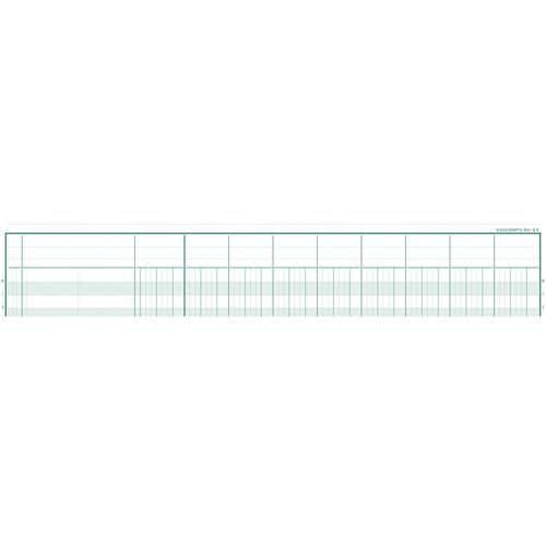 Register 25x32 cm 9 kolommen op 1 pagina 24 regels 80 pag.