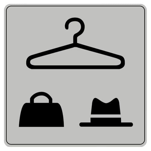 Pictogram van polystyreen ISO 7001 - Garderobe