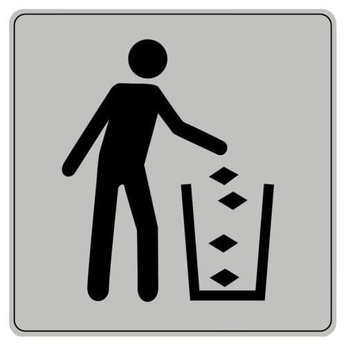 Pictogram van polystyreen ISO 7001 - Afvalbak