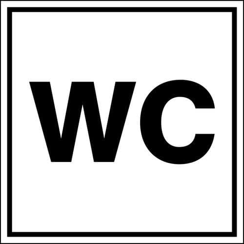 Signaleringspictogram zwart en wit - Zelfklevend - WC