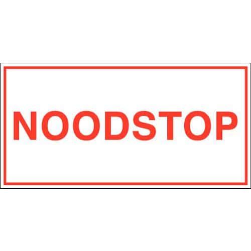 Waarschuwingsbord - Noodstop - Zelfklevend