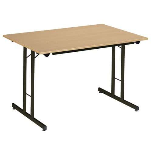 Klaptafel rechthoekig - zijonderstel - l 160 cm