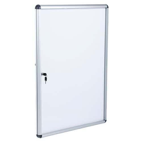 Binnenvitrine Manutan Expert 1 deur - Aluminium achterwand