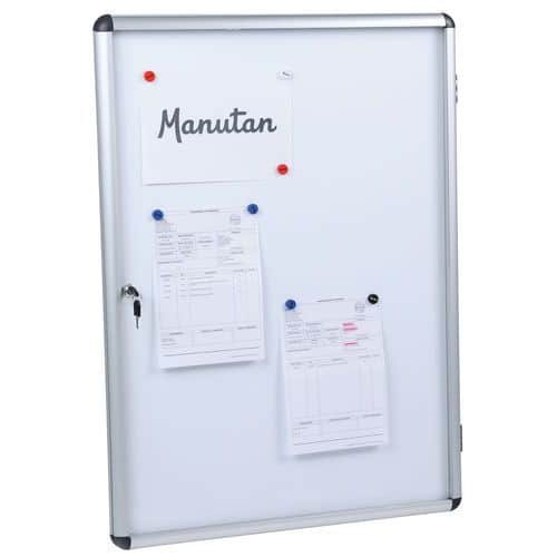 Binnenvitrine Manutan Expert 1 deur - Aluminium achterwand