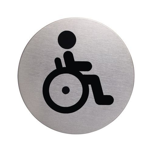 Design-pictogram rond Ø 83 mm - Invaliden - Durable