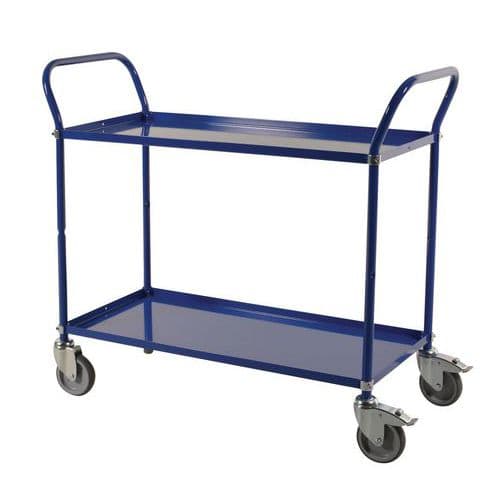 Trolley 2 metalen plateaus 250 KG