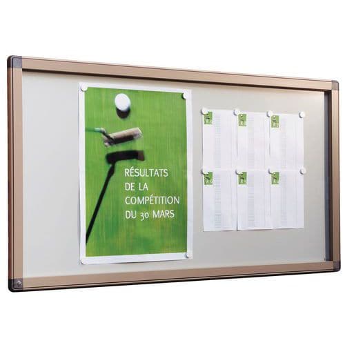 Buitenvitrine met draaideur Grande Antares Italiaans - aluminium achterwand