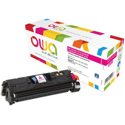 Toner refurbished HP C9703A Q3963A-Canon 701M-EP-87M-Magenta