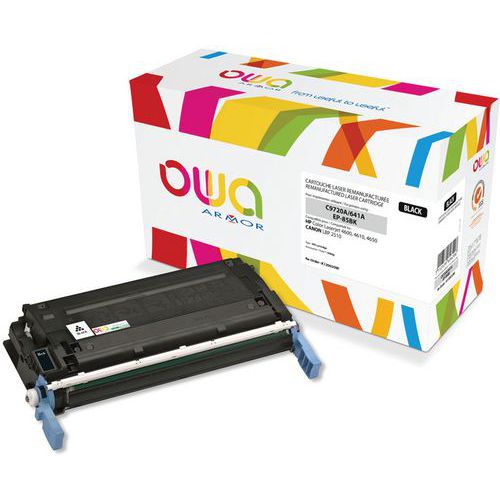 Toner refurbished HP C9720A - Canon EP-85 BK - Zwart - Owa