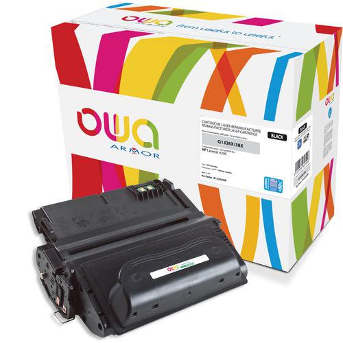 Toner refurbished HP Q1338A - Zwart - Owa