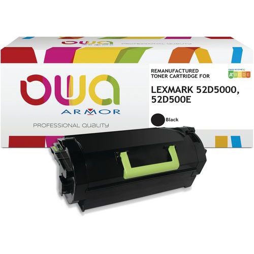 Toner refurbished Lexmark 52D5000 Lexmark 52D500E - Zwart