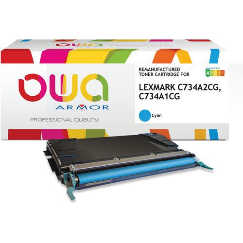 Toner refurbished Lexmark C734A1 - Lexmark C734A2 - Owa