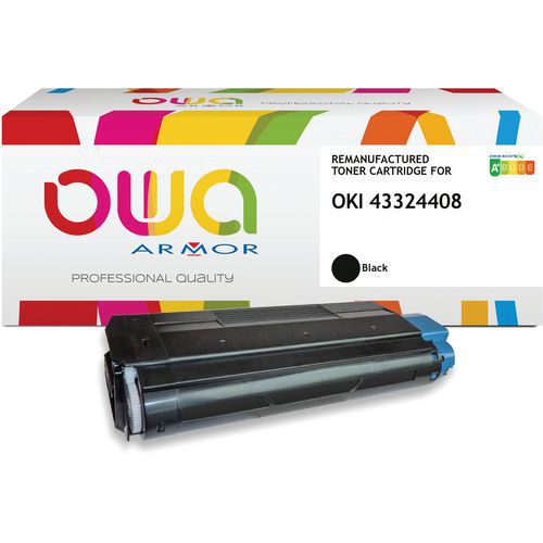 Toner refurbished OKI 43324408 - Zwart - Owa