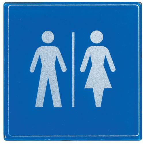 Pictogram van plexiglas vierkant - Heren / Dames