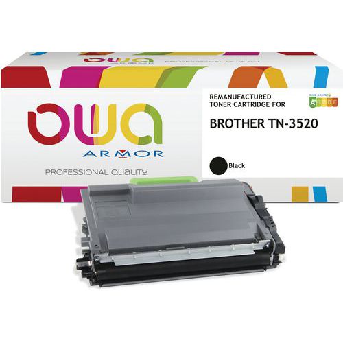 Toner refurbished Brother TN-3520 - Zwart - Owa