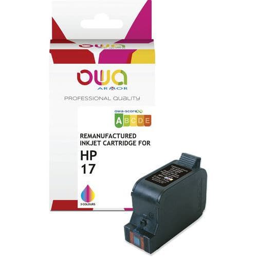 Inktcartridge refurbished HP 17 - 3 kleuren - Owa