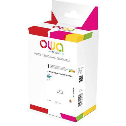 Inktcartridge refurbished HP 23 - 3 kleuren - Owa