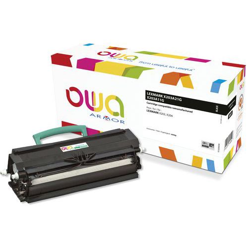 Toner refurbished Lexmark X203A21G - X203A11G - Zwart - Owa