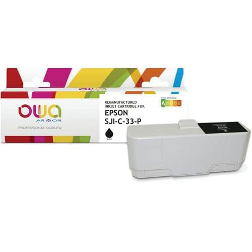 Inktcartridge refurbished SJIC-33P - Zwart - OWA