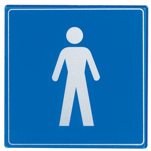 Pictogram van plexiglas vierkant - Heren