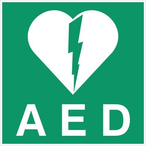 Noodevacuatiebord - AED - Zelfklevend