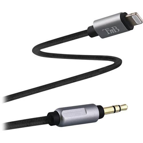 Kabel Lightning naar jack 3,5 mm nylon - T'nB