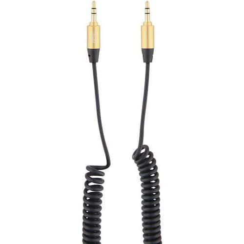 Kabel twist jack 3,5mm mannelijk naar jack 3,5mm mannelijk goud - T'nB