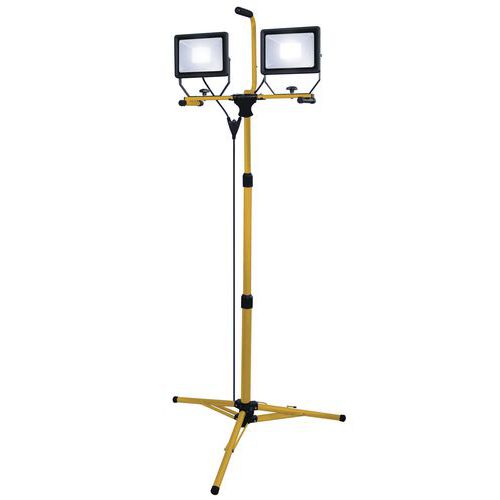 Werklamp op telescopisch statief - Led - 2 x 50 W - 8000 lm - Stak