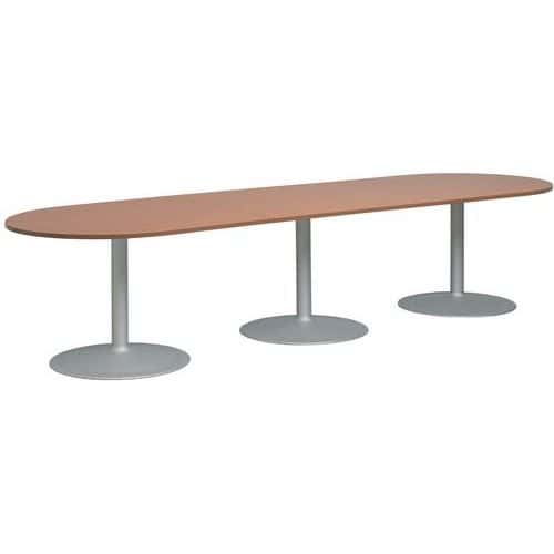 Ovalen modulaire tafel - Half ovaal - Trompetvoet