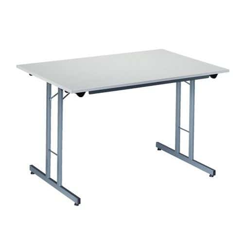 Klaptafel rechthoekig - zijonderstel - l 120 cm