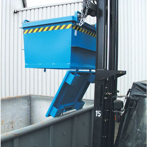 Bodemklepcontainer blauw - BKB - 1 compartiment - Op sokkel - 500 tot 1000 l