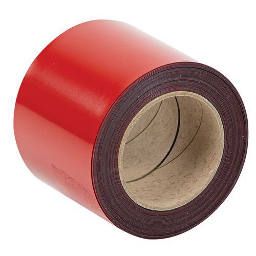 Magnetische tape, uitwisbaar, voor markeren 10 m - Rood - Manutan Expert