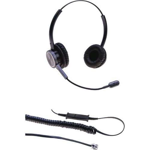 Headset met snoer, binauraal Micro Flex, geluidd. - Dacomex