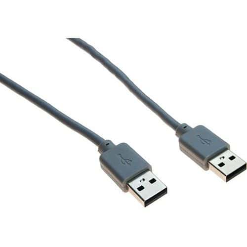 USB 2.0-kabel type A en A grijs - 5 m