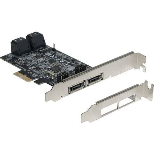 Pcie-kaart sata iii kaart 6GBPS 4 interne poorten en 2 esata ext