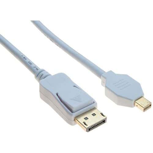 Kabel Displayport en mini displayport 1.2 wit - 3 M