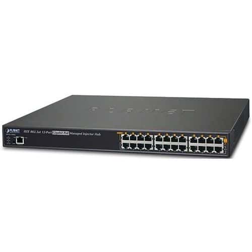 Planet injector HPOE-1200G 12p gigabit poe 802.3at 360W