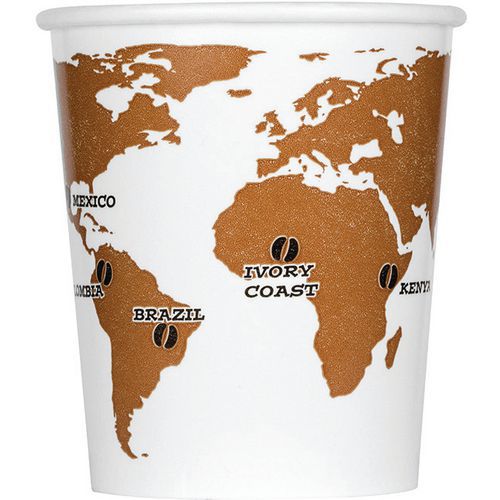 Beker World Map van karton - Set van 60 - Matfer