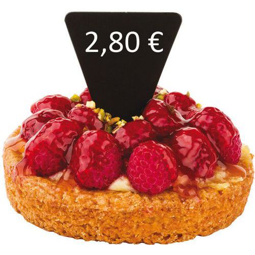 Bakkerijetiket driehoekig Zwart - Set van 100 - Matfer