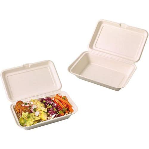 Lunchbox van vezelmateriaal met 1 vak - Set van 500 - Matfer Flo