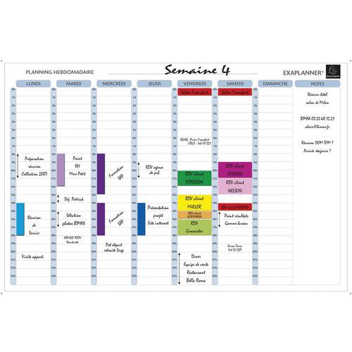 Magnetische weekplanning Franse tekst Exacompta