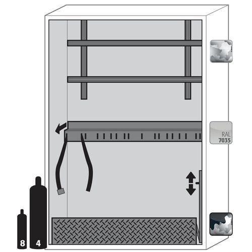 Gasflessenkast G-ULTIMATE-90 - Comfort - 1398mm - Asecos