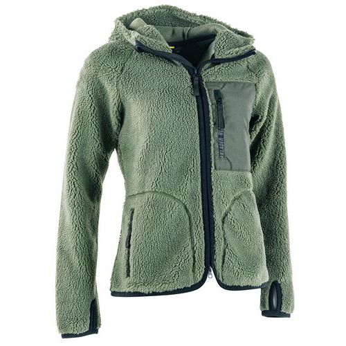 Dames Pile hoodie Autumn green - Blåkläder