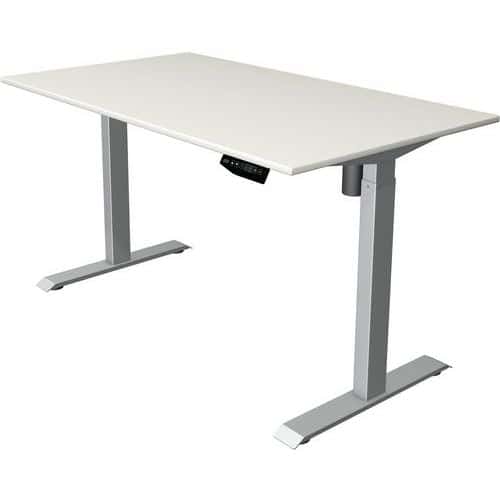 Zit/sta bureau Move1 zilver, memory functie, B140 x D80 x H74-123 cm.