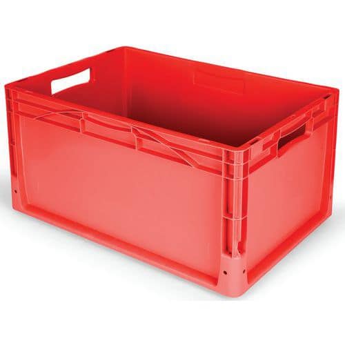 Bak met dichte wanden en bodem, rood, 60 l - Gamma-Wopla