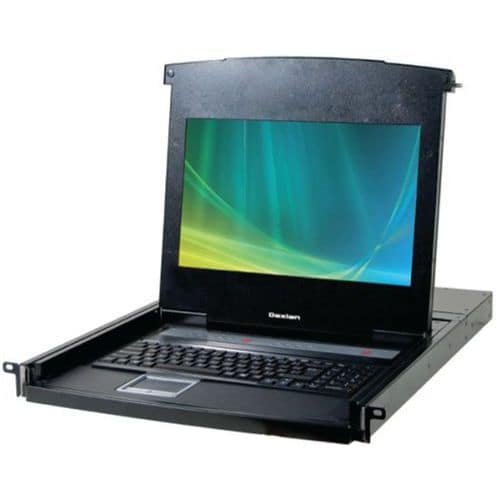 LCD-console 18.5 - 1080P FULL HD 8P KVM VGA/USB + kabel DEXLAN